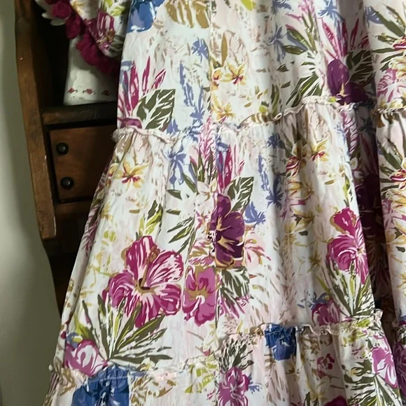 MATILDA JANE Enchanted Garden Tiered Ruffle Aloha Palm Dress, Size XL, GUC. - Picture 7 of 13